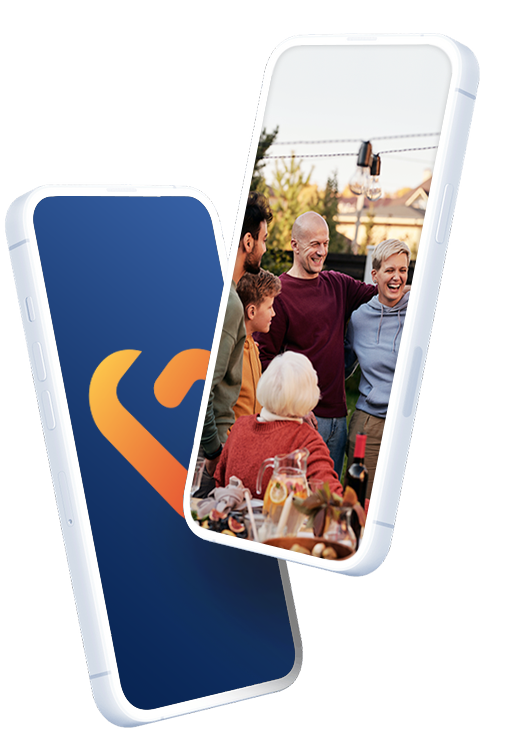 mobile application with family image